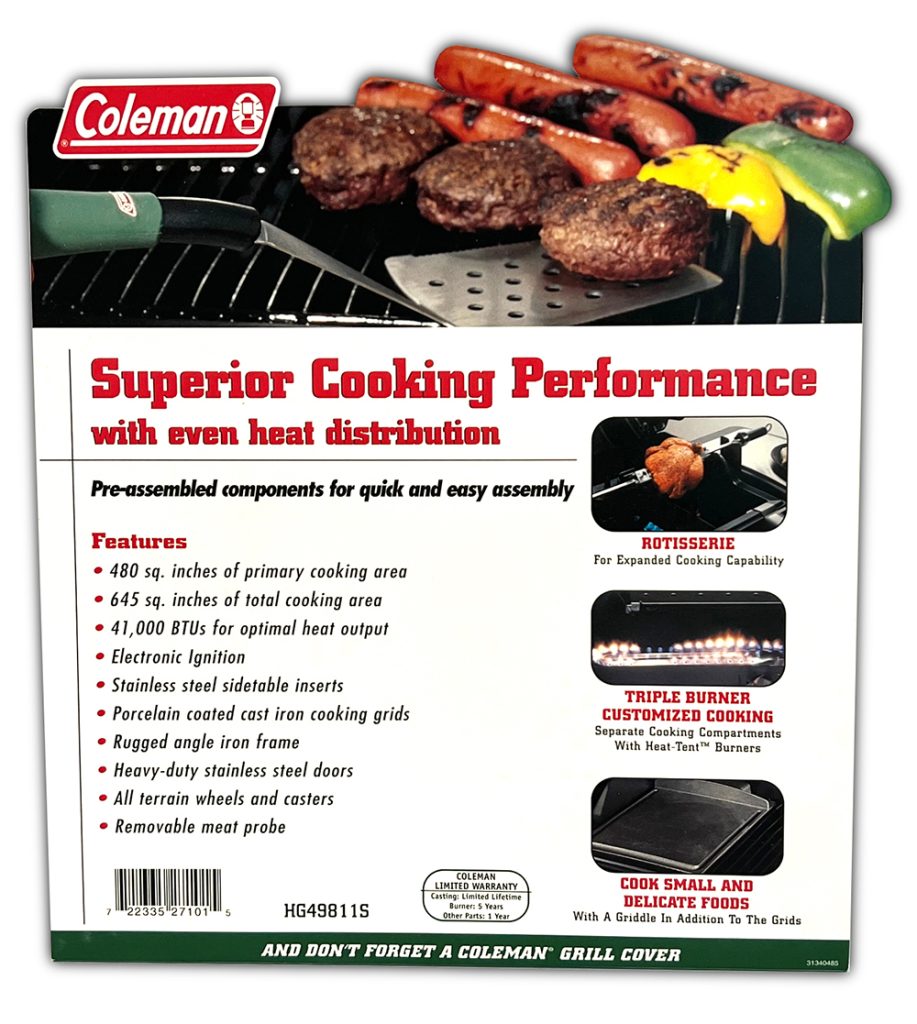 Coleman grilling counter top